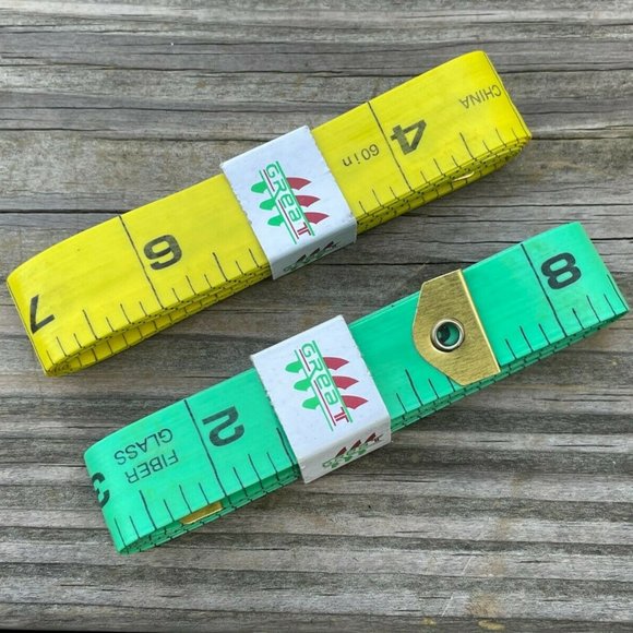 Other - Measurement Tape Tailor Green Yellow Sewing Tape Lot of 2 Fiber Glasses Tape